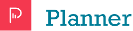 Logo of a planner application featuring a stylized 